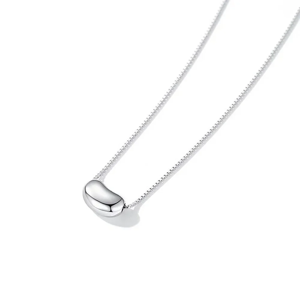 COPY - *NEW 925 Sterling Silver Simple Bean Necklace